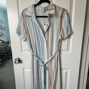 Striped shirt dress